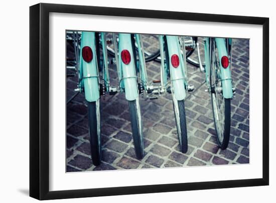 Bicycle Line Up 1-Jessica Reiss-Framed Photographic Print