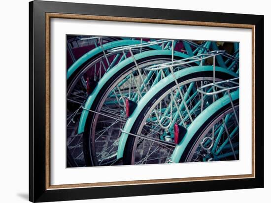 Bicycle Line Up 2-Jessica Reiss-Framed Photographic Print