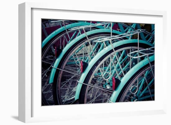 Bicycle Line Up 2-Jessica Reiss-Framed Photographic Print