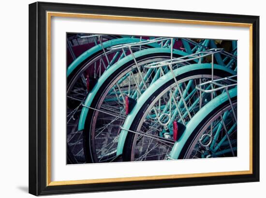 Bicycle Line Up 2-Jessica Reiss-Framed Photographic Print