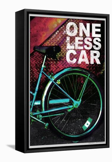 Bicycle - One Less Car Poster-null-Framed Stretched Canvas