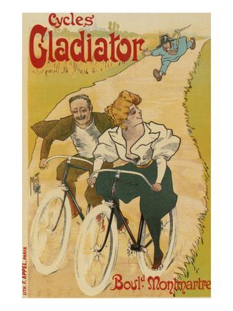 Cycles Fernand Clement 1895 French Bicycle Vintage Poster Print Cycling Advert