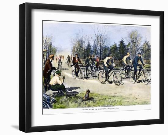 Bicycle Race, 1896-Arthur Burdett Frost-Framed Giclee Print