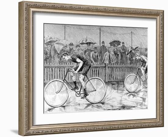 Bicycle Race at the Catford Cycling Club, 1892-null-Framed Photographic Print