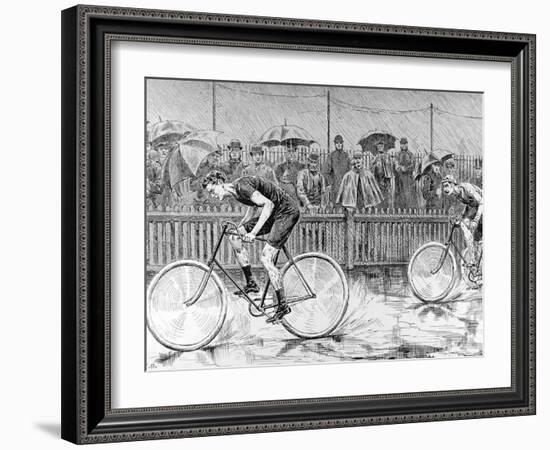 Bicycle Race at the Catford Cycling Club, 1892-null-Framed Photographic Print