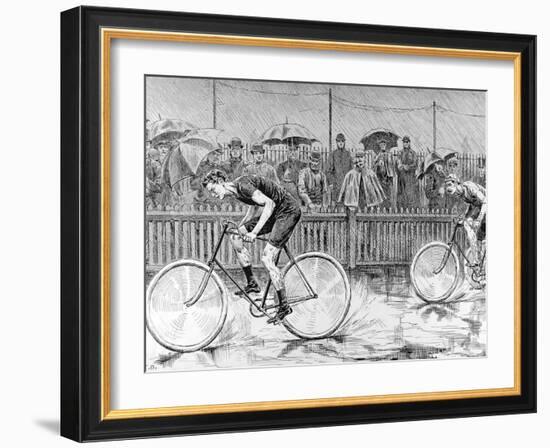 Bicycle Race at the Catford Cycling Club, 1892-null-Framed Photographic Print