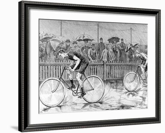 Bicycle Race at the Catford Cycling Club, 1892-null-Framed Photographic Print