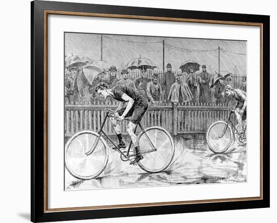 Bicycle Race at the Catford Cycling Club, 1892-null-Framed Photographic Print