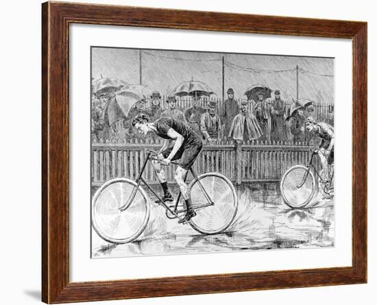 Bicycle Race at the Catford Cycling Club, 1892-null-Framed Photographic Print