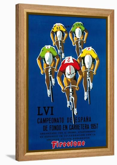 Bicycle Race Promotion-Lantern Press-Framed Stretched Canvas