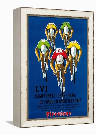 Bicycle Race Promotion-Lantern Press-Framed Stretched Canvas