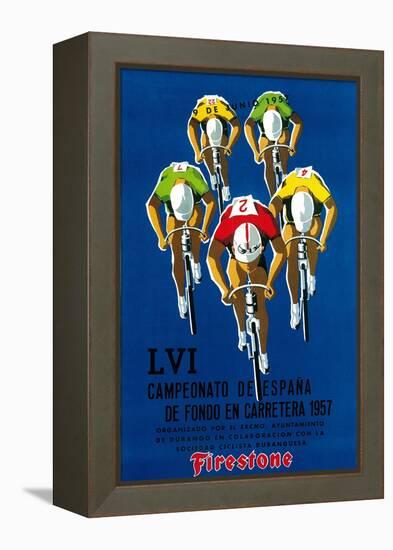 Bicycle Race Promotion-Lantern Press-Framed Stretched Canvas