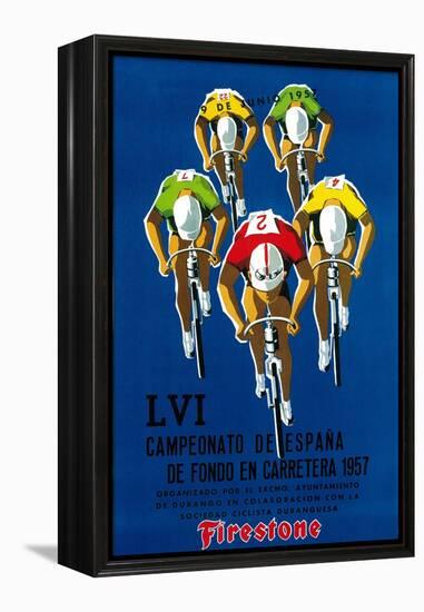 Bicycle Race Promotion-Lantern Press-Framed Stretched Canvas