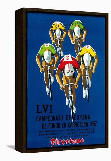 Bicycle Race Promotion-Lantern Press-Framed Stretched Canvas