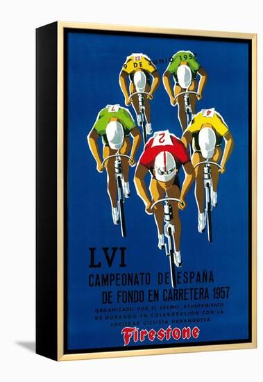 Bicycle Race Promotion-Lantern Press-Framed Stretched Canvas