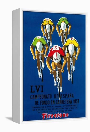 Bicycle Race Promotion-Lantern Press-Framed Stretched Canvas