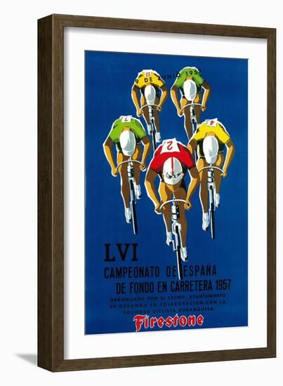 Bicycle Race Promotion-Lantern Press-Framed Premium Giclee Print