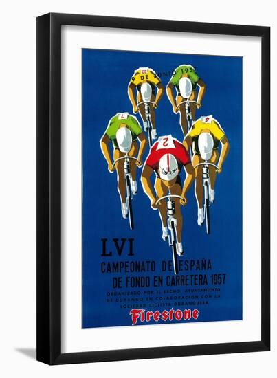 Bicycle Race Promotion-Lantern Press-Framed Premium Giclee Print