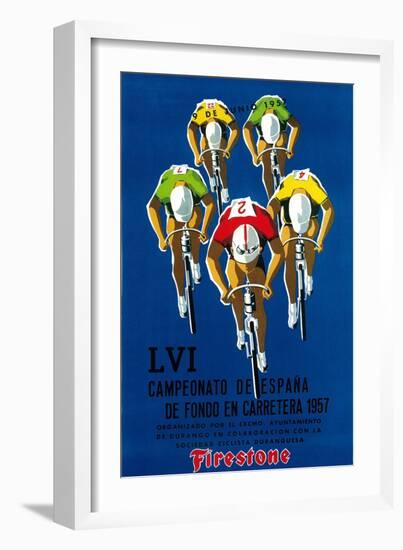 Bicycle Race Promotion-Lantern Press-Framed Premium Giclee Print