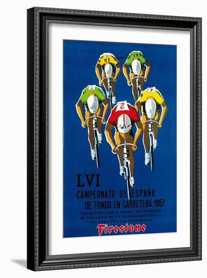 Bicycle Race Promotion-Lantern Press-Framed Premium Giclee Print