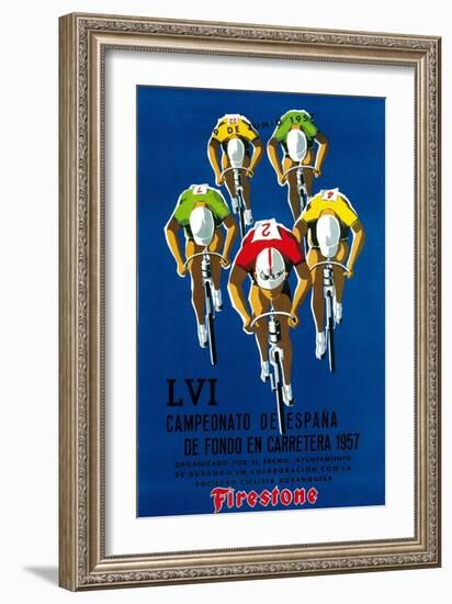 Bicycle Race Promotion-Lantern Press-Framed Art Print