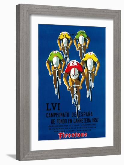 Bicycle Race Promotion-Lantern Press-Framed Art Print