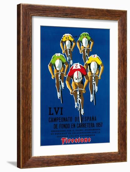 Bicycle Race Promotion-Lantern Press-Framed Art Print