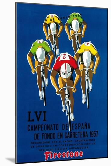 Bicycle Race Promotion-Lantern Press-Mounted Art Print