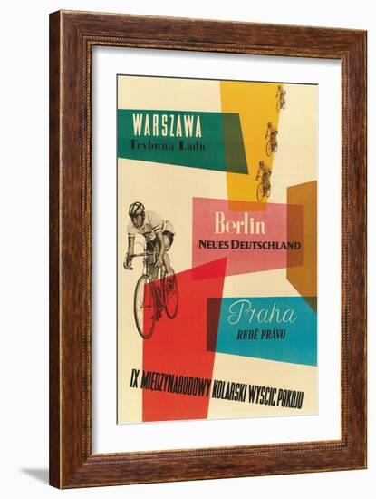 Bicycle Race, Warsaw, Berlin, Prague-null-Framed Art Print