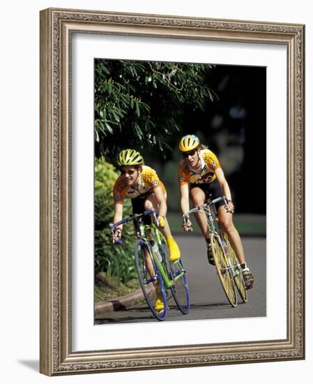 Bicycle Racers at Volunteer Park, Seattle, Washington, USA-William Sutton-Framed Photographic Print