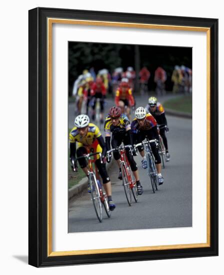 Bicycle Racers at Volunteer Park, Seattle, Washington, USA-William Sutton-Framed Photographic Print