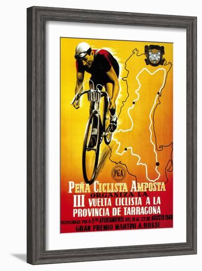 Bicycle Racing Promotion-Lantern Press-Framed Art Print