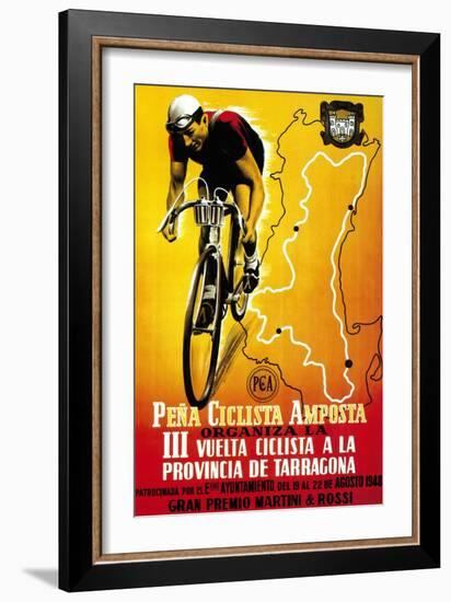 Bicycle Racing Promotion-Lantern Press-Framed Art Print