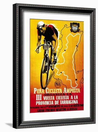 Bicycle Racing Promotion-Lantern Press-Framed Art Print