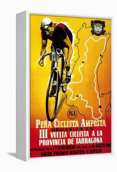 Bicycle Racing Promotion-Lantern Press-Framed Stretched Canvas