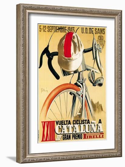 Bicycle Racing Promotion-Lantern Press-Framed Art Print