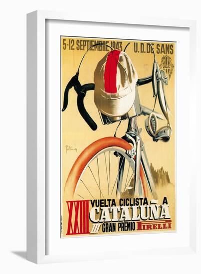 Bicycle Racing Promotion-Lantern Press-Framed Art Print