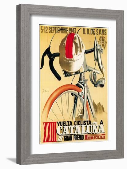 Bicycle Racing Promotion-Lantern Press-Framed Premium Giclee Print