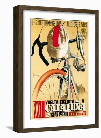 Bicycle Racing Promotion-Lantern Press-Framed Premium Giclee Print