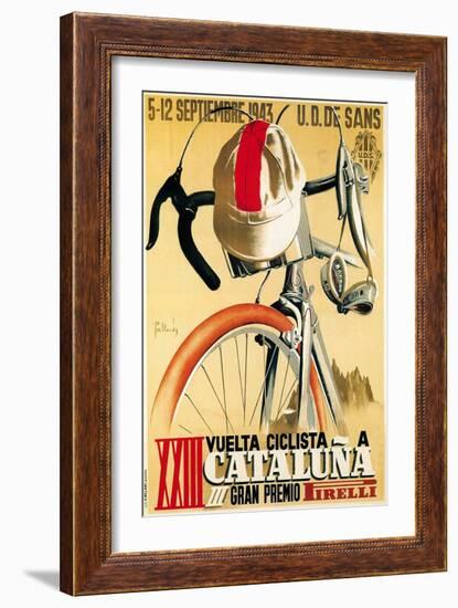 Bicycle Racing Promotion-Lantern Press-Framed Premium Giclee Print