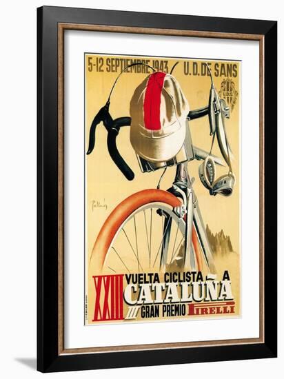Bicycle Racing Promotion-Lantern Press-Framed Premium Giclee Print
