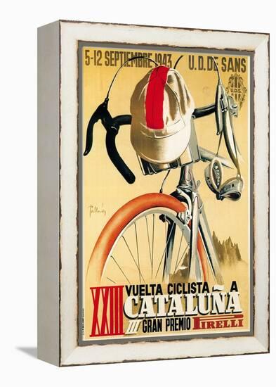 Bicycle Racing Promotion-Lantern Press-Framed Stretched Canvas