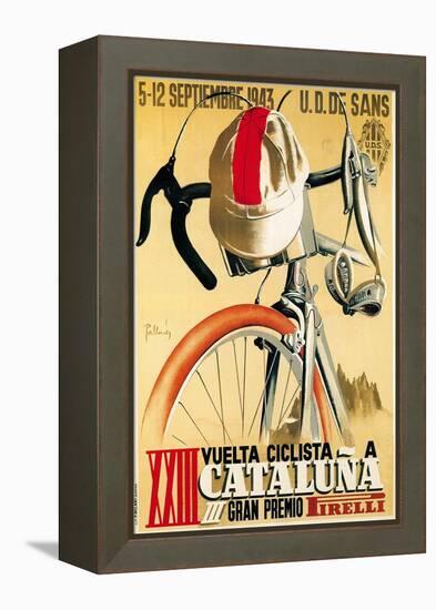 Bicycle Racing Promotion-Lantern Press-Framed Stretched Canvas