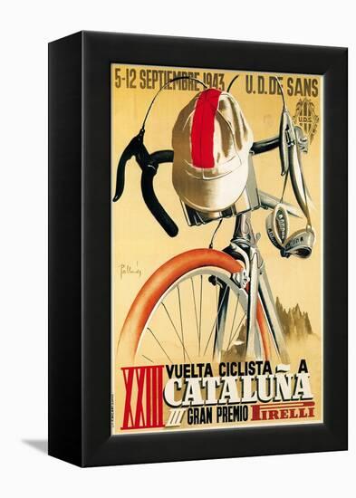 Bicycle Racing Promotion-Lantern Press-Framed Stretched Canvas