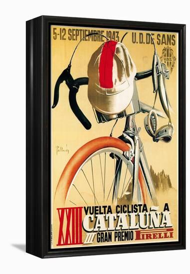 Bicycle Racing Promotion-Lantern Press-Framed Stretched Canvas