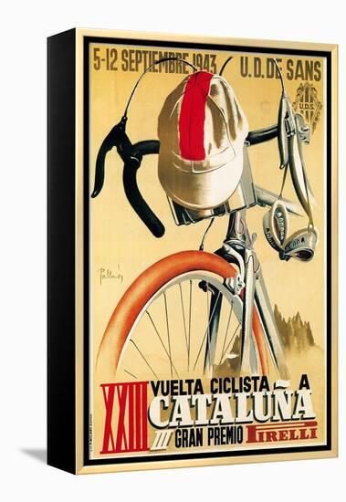 Bicycle Racing Promotion-Lantern Press-Framed Stretched Canvas