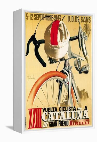 Bicycle Racing Promotion-Lantern Press-Framed Stretched Canvas