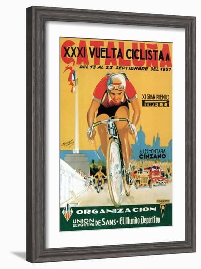 Bicycle Racing Promotion-Lantern Press-Framed Art Print