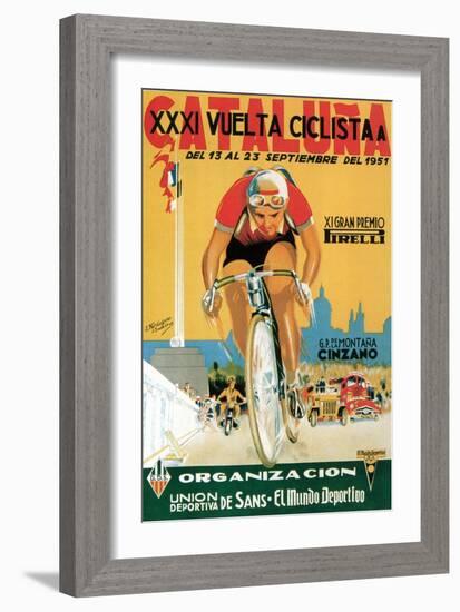 Bicycle Racing Promotion-Lantern Press-Framed Art Print