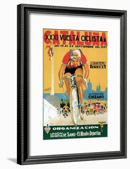 Bicycle Racing Promotion-Lantern Press-Framed Art Print